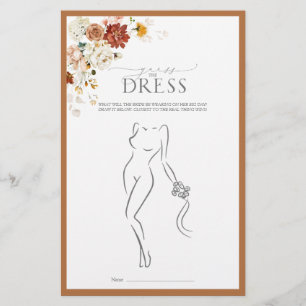 Elegantes Rost Orange Brautparty Game