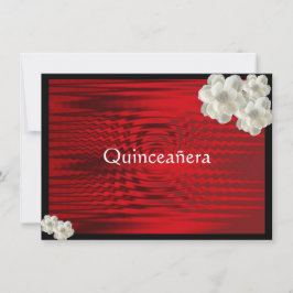 Elegantes Rot Schwarz, Rose, Einladung in Quincean