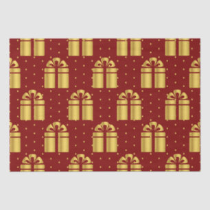 Elegantes Rot und Gold Seidenpapier