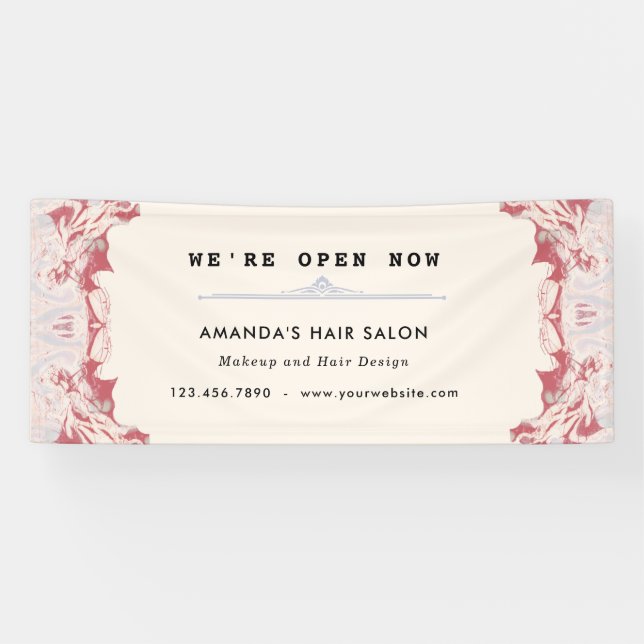 Elegantes Rot und Schwarzes Wasser Business Banner (Horizontal)