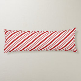Elegantes Rot und Weiß Candy Cane Weihnachtsstreif Seitenschläferkissen