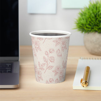Elegantes Rote Rose Paper Chintz Pappbecher