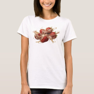 Elegantes rotes abstraktes Erdbeeren-Kundenshirt T-Shirt