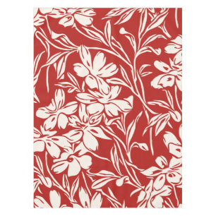 Elegantes rotes abstraktes florales Illustrationsm Tischdecke