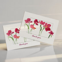 Elegantes rotes Aquarell-Locker-Blumen-Dankeschön 