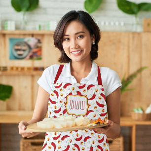 Elegantes rotes Chile-Muster Schürze