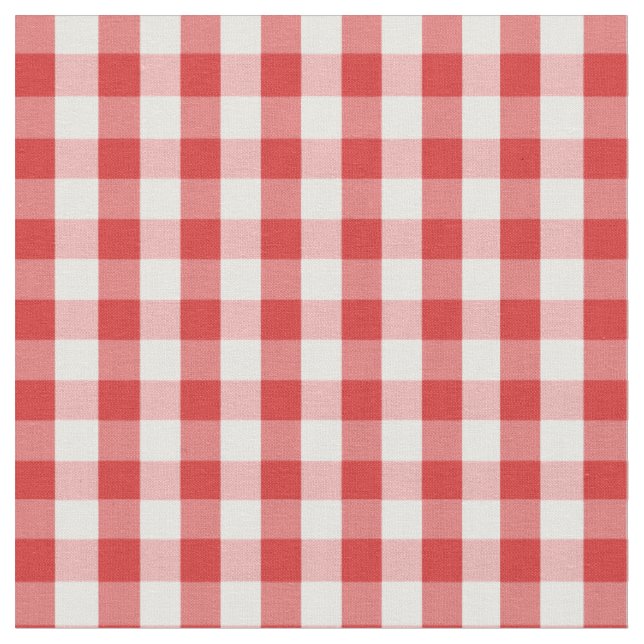 Elegantes rotes Gingham-Muster Stoff (Nahaufnahme)