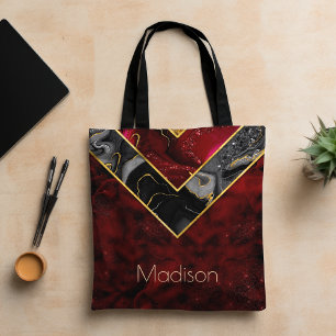 Elegantes rotes, gürtelförmiges Gold Tasche