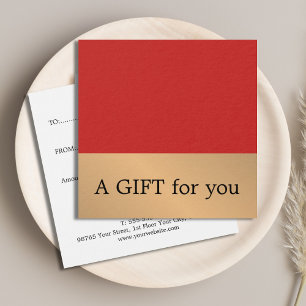 Elegantes Rotes Imitat Gold Bold Salon