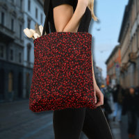 Elegantes rotes Konfetti auf schwarzem Glitter-Sti