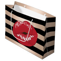elegantes rotes LippenRosen-Goldschwarzes stripes