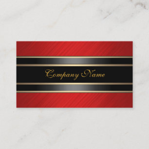 Elegantes rotes Metall Schwarz Bronze Visitenkarte