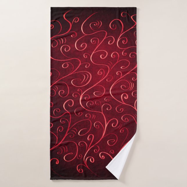 Elegantes rotes Muster Badehandtuch (Badehandtuch)