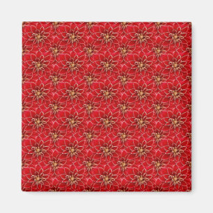 Elegantes rotes Muster Magnet