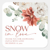 Elegantes Rotes Schnee in Liebe Winter Brautparty
