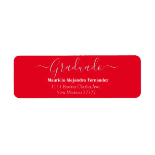 Elegantes rotes Spanisch   Abschlussjahr Rückkehr 