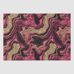 Elegantes rotes und goldenes Glitter-Achat-Geburts Seidenpapier