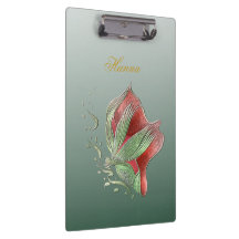 Elegantes rotes und grünes Klemmbrett 