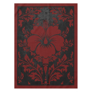 Elegantes rotes und schwarzes Damast Tischdecke