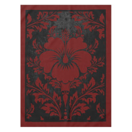 Elegantes rotes und schwarzes Damast Tischdecke