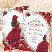 Elegantes rotes und silbernes Wasserfarben-Quincea
