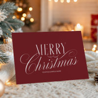 Elegantes rotes Weihnachts-Business-Logo in Schrei