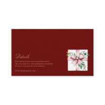 Elegantes Rotes Weihnachtsdekor Details zur Hochze