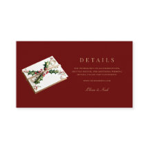 Elegantes Rotes Weihnachtsdekor Details zur Hochze