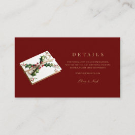 Elegantes Rotes Weihnachtsdekor Details zur Hochze Begleitkarte