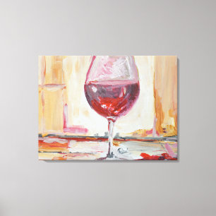 Elegantes rotes Weinglas Leinwanddruck