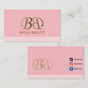 Elegantes Royal Beauty-Logo mit ausgefeilter Gesta Visitenkarte