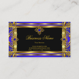 Elegantes Royal Blue Gold Visitenkarte