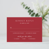 Elegantes Rubine-Rot modernes Hochzeit