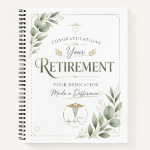 Elegantes Ruhestandsgeschenk zur Würdigung von Pfl Notizbuch