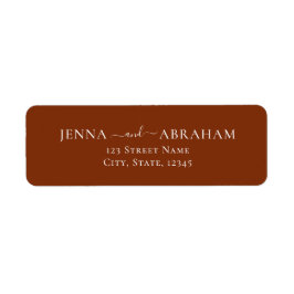 Elegantes Rustic Terracotta Rücksendezeichen