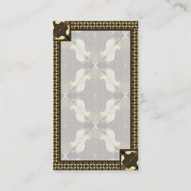 Elegantes rustikales Abstraktes Muster Visitenkarte (Vorderseite)