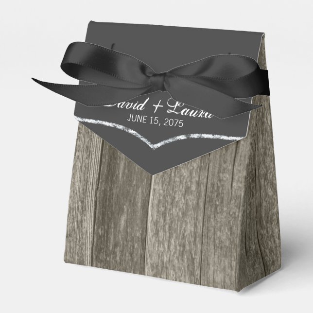 Elegantes Rustikales Chalkboard Geschenkschachtel (Vorderseite)
