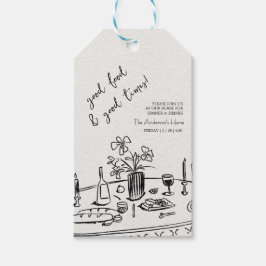 Elegantes rustikales Erntedankessen Geschenkanhänger