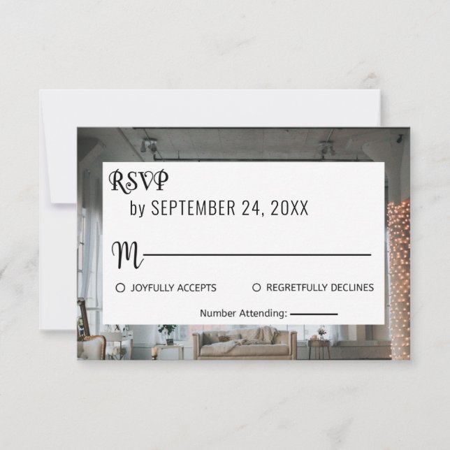 Elegantes rustikales Hochzeitsthema Herbst Blumenh RSVP Karte (Vorderseite)