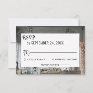 Elegantes rustikales Hochzeitsthema Herbst Blumenh RSVP Karte