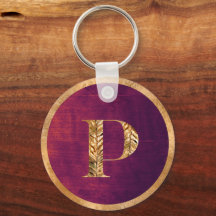 Elegantes Rustikales Lila-Gold-Personalisiert-Mono