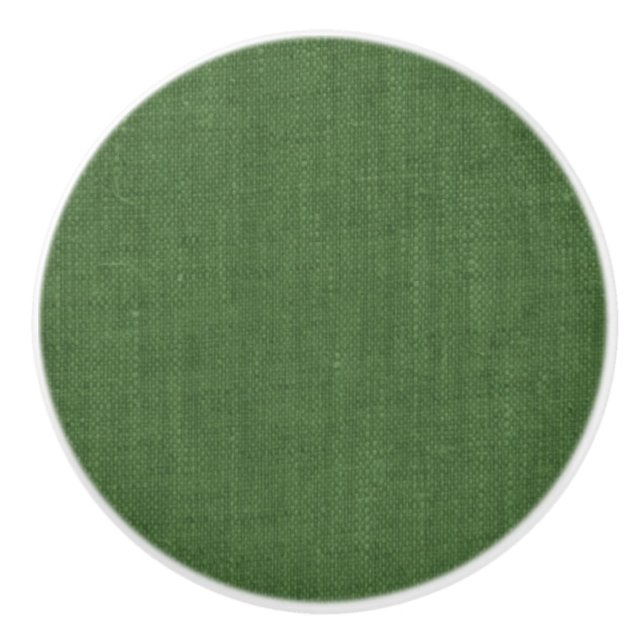 Elegantes, rustikales Olivgrün-Grasmaterial Keramikknauf (Vorderseite)