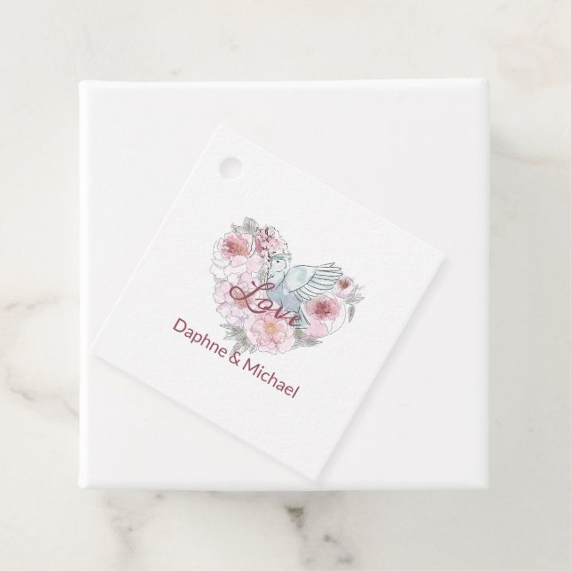 Elegantes rustikales rosa Modernes Chic Geschenkanhänger (Beispiel)