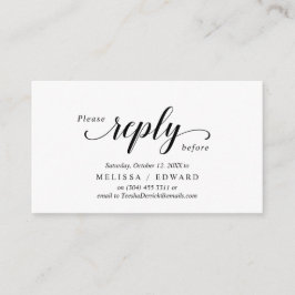 Elegantes rustikales, schwarzes Script, UAWG respo Begleitkarte