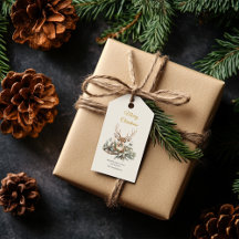 Elegantes rustikales Weihnachten Weihnachtsmarke |