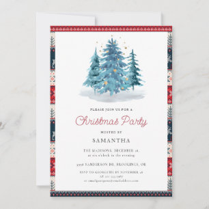 Elegantes rustikales Weihnachtsfest-Party Einladung