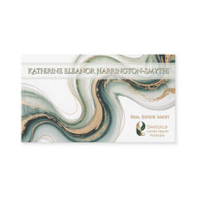 Elegantes Sage-Gold-Marmor Modernes Makler-Logo QR