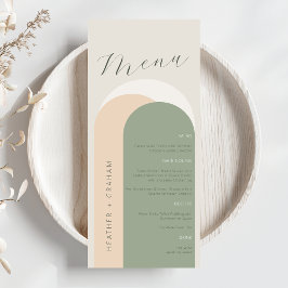 Elegantes Sage Green Wedding Menü