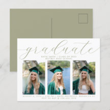 Elegantes Sage Script Minimalistisch Abschluss 3 F