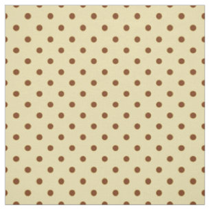 Elegantes Sahnepickeliges Tupfen-Muster browns Stoff